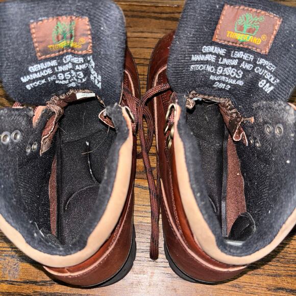 Timberland Women’s Leather Hiking Boots Brown Lace Up 95563 Size 8 Trail Outdoor - Picture 8 of 9
